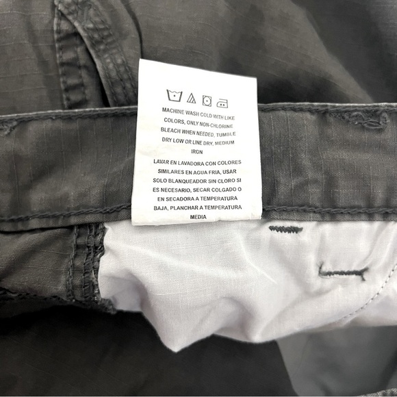 Wrangler Authentic Rip-Stop Men's Relaxed Fit 32x32 CARGO Pants 70L3WML Charcoal - Picture 6 of 7